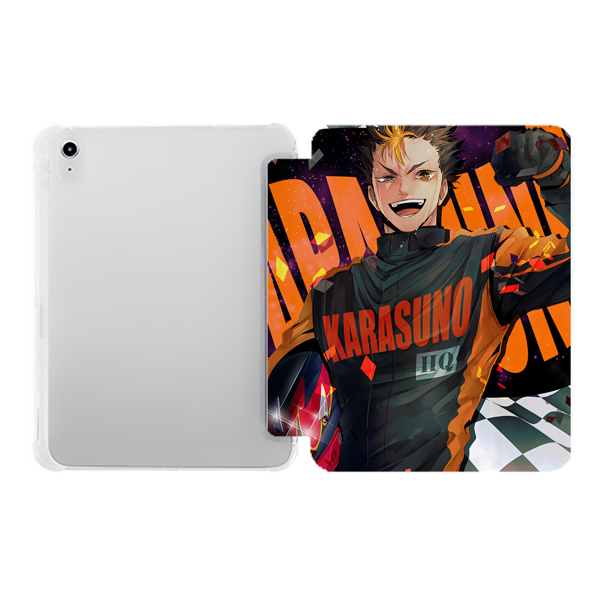 （画像用） ハイキュー!! Haikyu!! IPad ケース ペン収納付き 三つ折りスタンド PUレザー×シリコン 対応機種9.5/10.5/10.9インチ